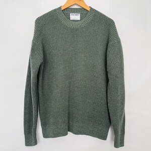 Old Navy Chunky Knit Crew Neck Tunic Sweater Oversized Size Large Heather Green